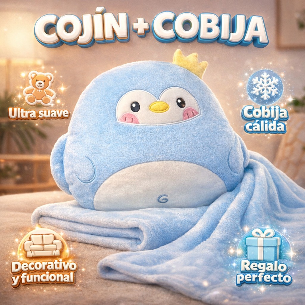 Vista 6 de Cojín con Cobija Felpa – Comodidad Total DISEÑO